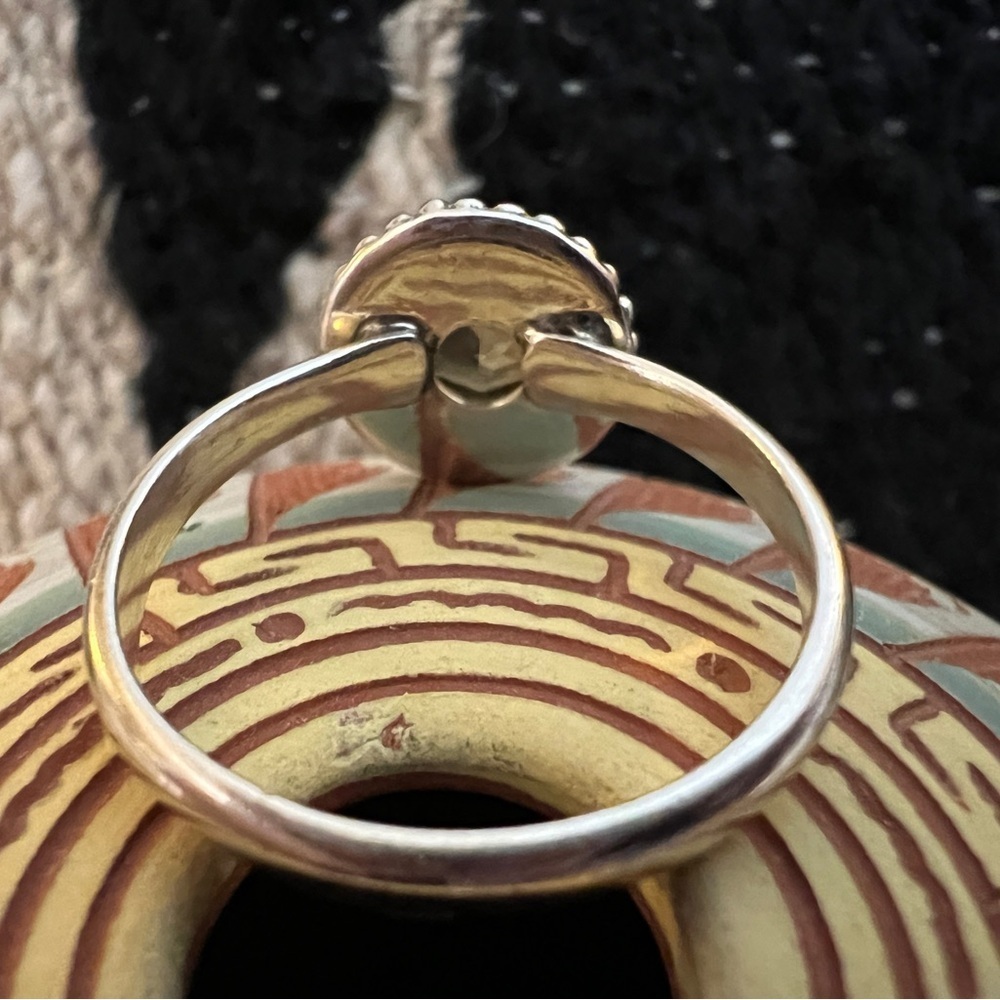 ❤️ Citrine Sterling Silver 925 Bohemian Hippie Style Ring Size 8.25 - Picture 10 of 11
